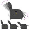 vidaXL Stand up Massage Recliner Chair Dark Grey Fabric