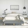 vidaXL Bed Frame without Mattress Light Grey 137x190 cm Full Fabric