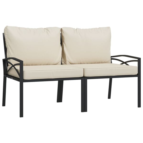 vidaXL Garden Chairs with Sand Cushions 2 pcs 62x75x79 cm Steel