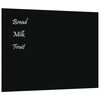 vidaXL Wall-mounted Magnetic Board Black 80x60 cm&nbsp;Tempered Glass