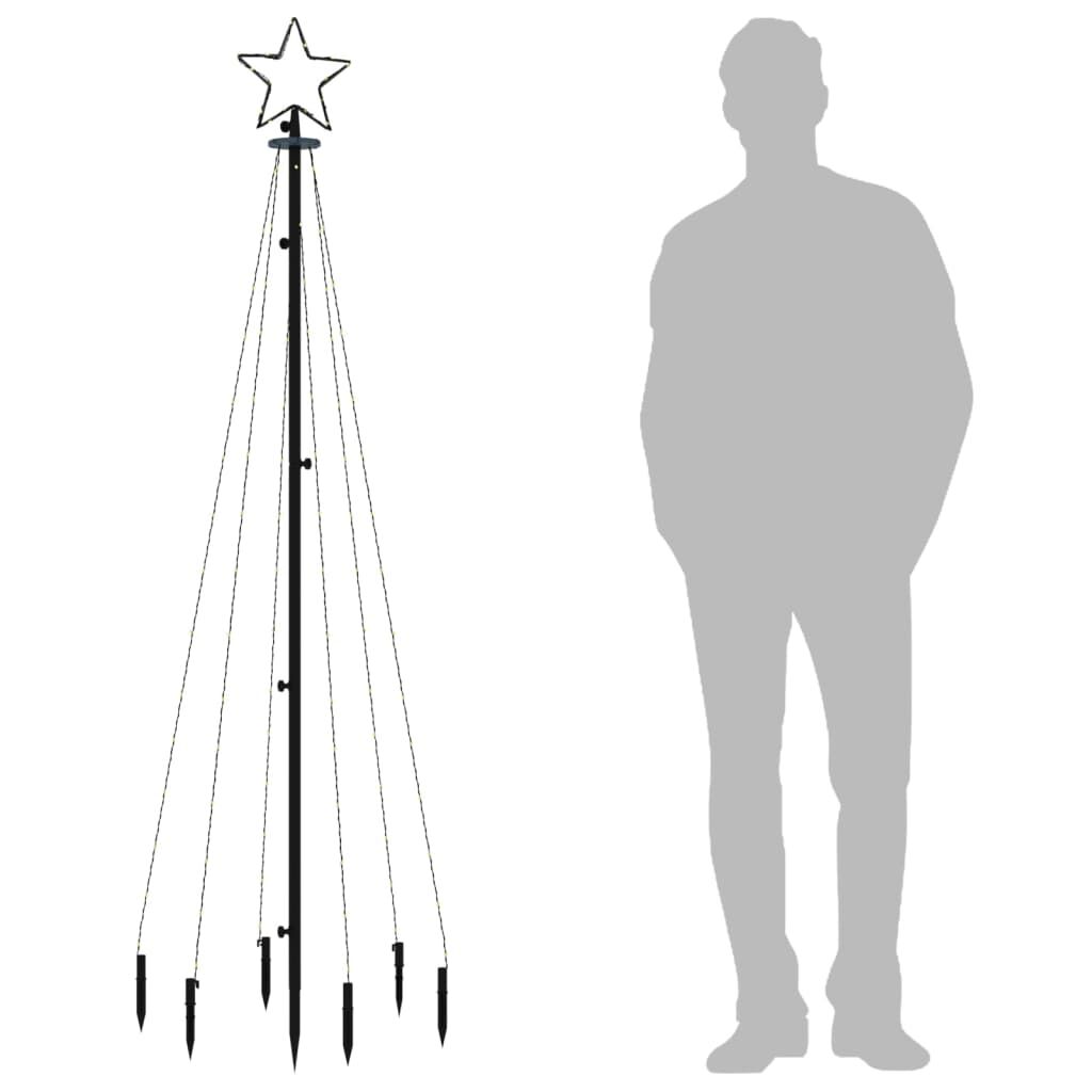 vidaXL Christmas Tree with Spike Blue 108 LEDs 180 cm