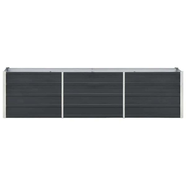 vidaXL Garden Raised Bed Galvanised Steel 240x40x45 cm Anthracite
