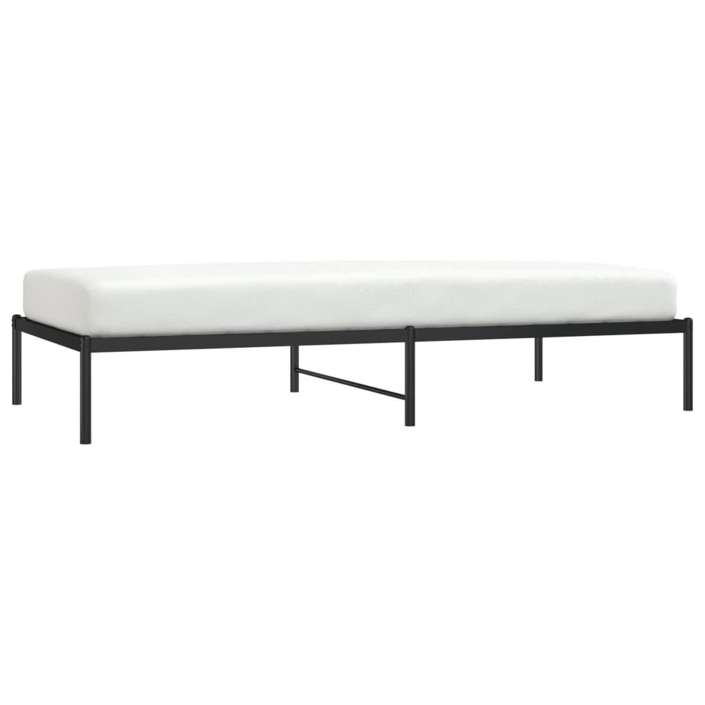 vidaXL Metal Bed Frame without Mattress Black 100x200cm