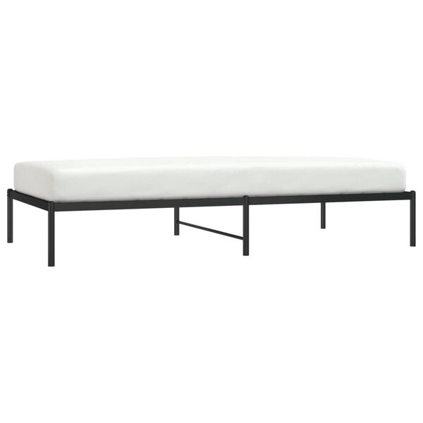vidaXL Metal Bed Frame without Mattress Black 100x200cm