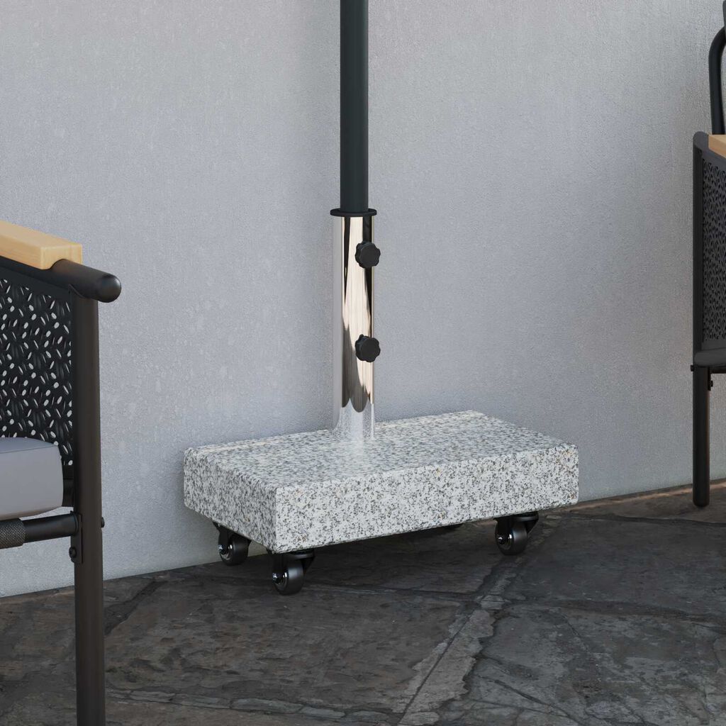 vidaXL Umbrella Base Light Grey 45x25x8.3 cm Granite