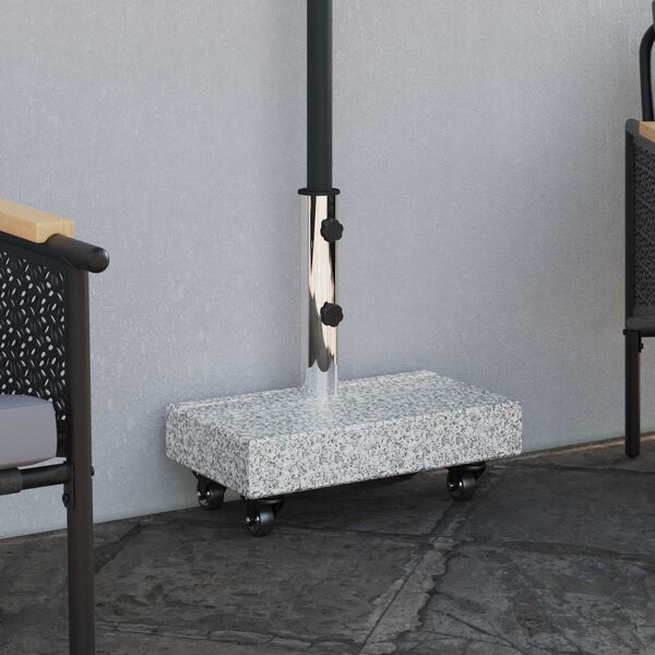vidaXL Umbrella Base Light Grey 45x25x8.3 cm Granite