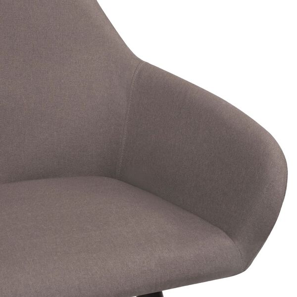 vidaXL Dining Chairs 2 pcs Taupe Fabric