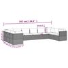 vidaXL 10 Piece Garden Lounge Set with Cushions Grey Poly Rattan