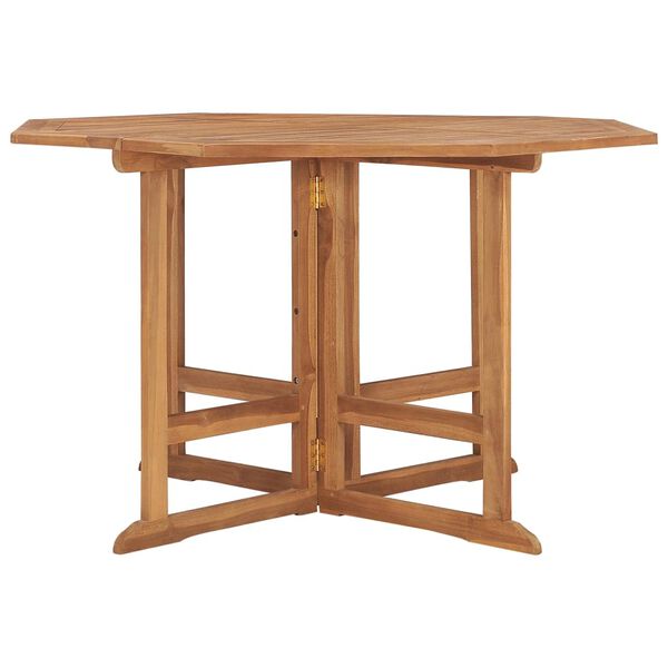 vidaXL Folding Garden Dining Table 110x110x75 cm Solid Wood Teak