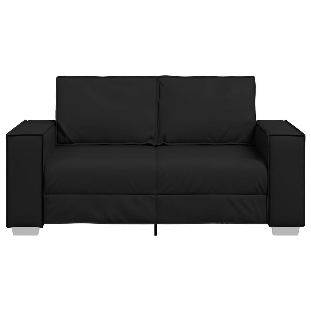 vidaXL Loveseat Sofa Black 120 cm Faux Leather