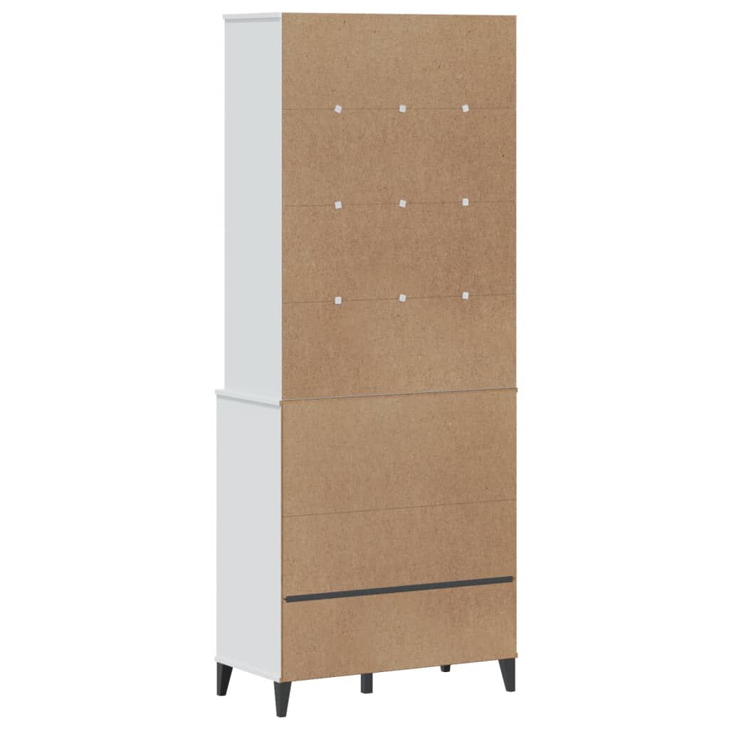 vidaXL Highboard VIKEN White 80x40x200 cm Solid Wood Pine