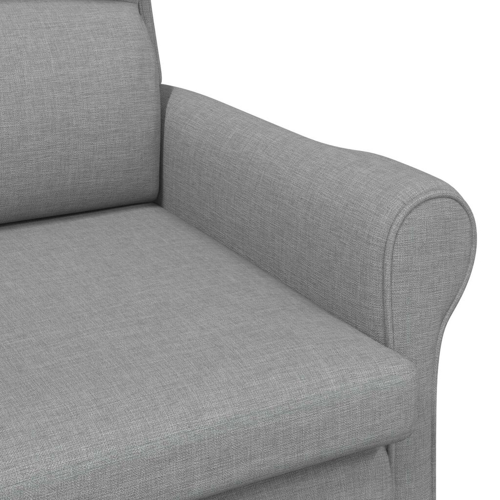 vidaXL Modern Armchair Light grey Polyester fabric, Wood Medium