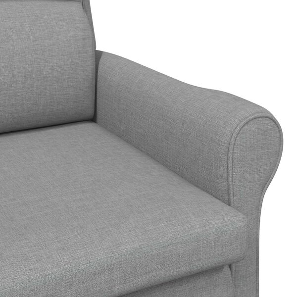 vidaXL Modern Armchair Light grey Polyester fabric, Wood Medium