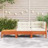 vidaXL Garden Sofa with Cushions and Footstool Solid Wood Pine