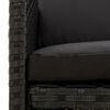 vidaXL Garden Chairs with Cushions 4 pcs Poly Rattan Black