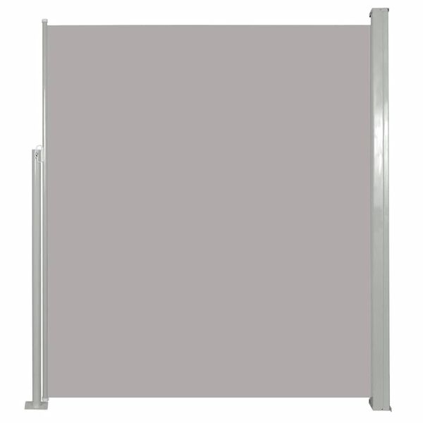vidaXL Patio Retractable Side Awning 120x500 cm Grey