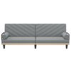 vidaXL Sofa Bed with Armrests Light Grey Fabric