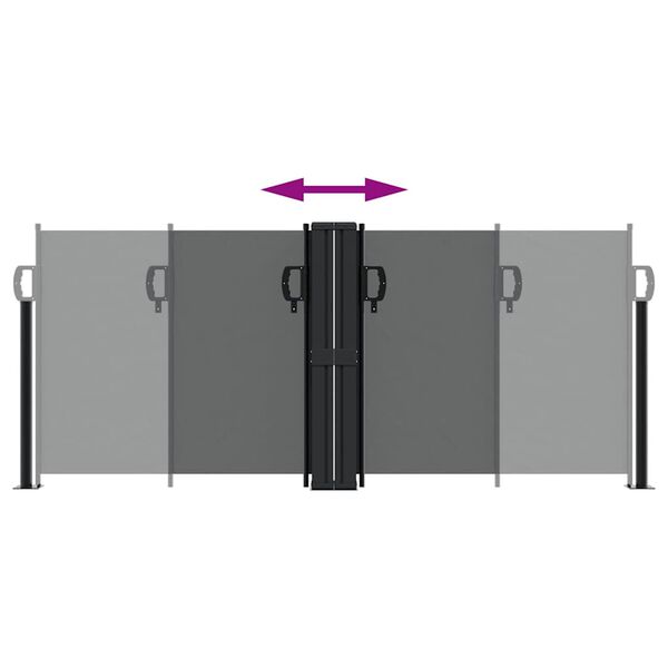 vidaXL Retractable Side Awning Anthracite 100x1000 cm