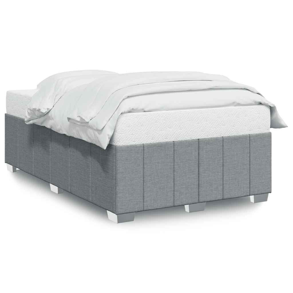 vidaXL Bed Frame without Mattress Light Grey Full Fabric