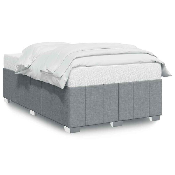 vidaXL Bed Frame without Mattress Light Grey Full Fabric
