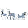 vidaXL Reindeer & Sleigh Christmas Decoration 100 LEDs Outdoor White