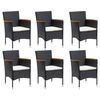 vidaXL 9 Piece Garden Dining Set Black
