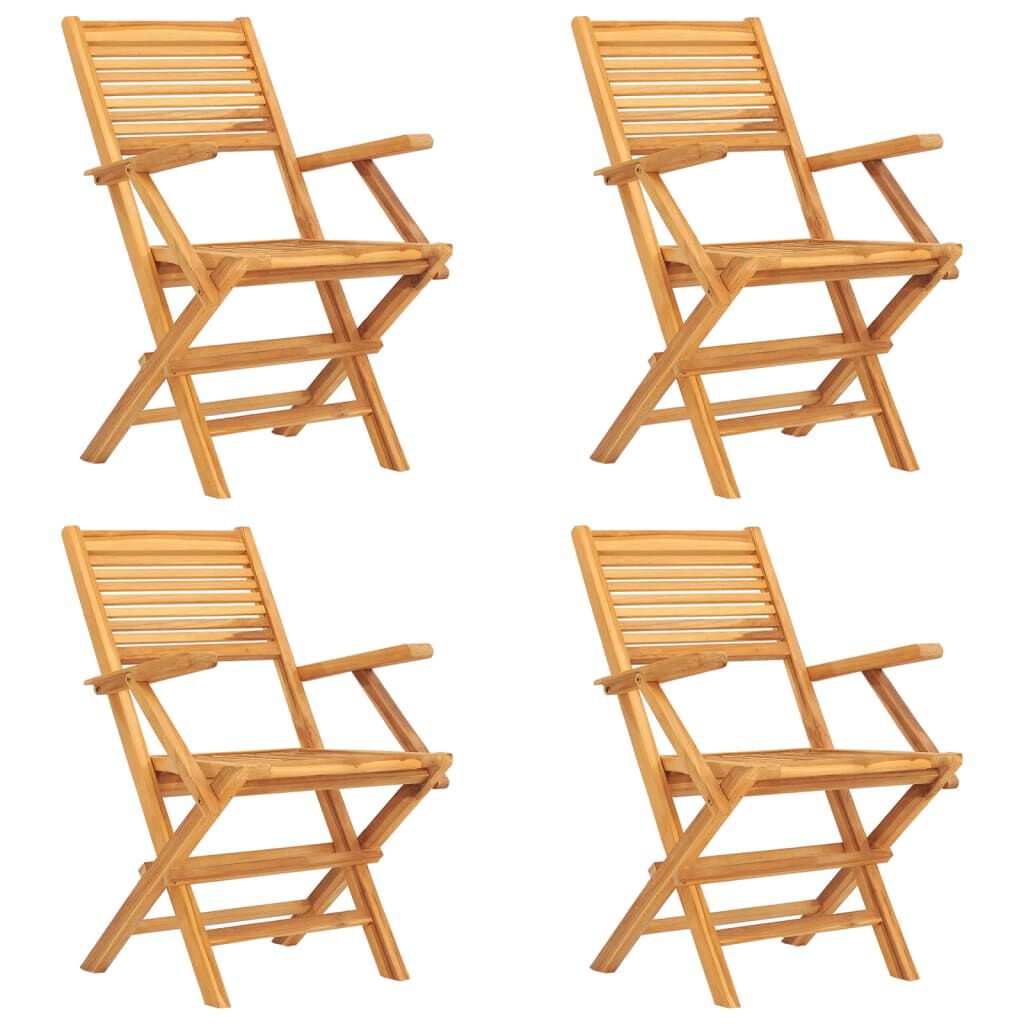 vidaXL 5 Piece Garden Dining Set Solid Wood Teak