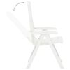 vidaXL Garden Reclining Chairs 2 pcs Plastic White