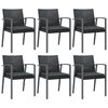 vidaXL 7 Piece Garden Dining Set with Cushions Poly Rattan and Steel