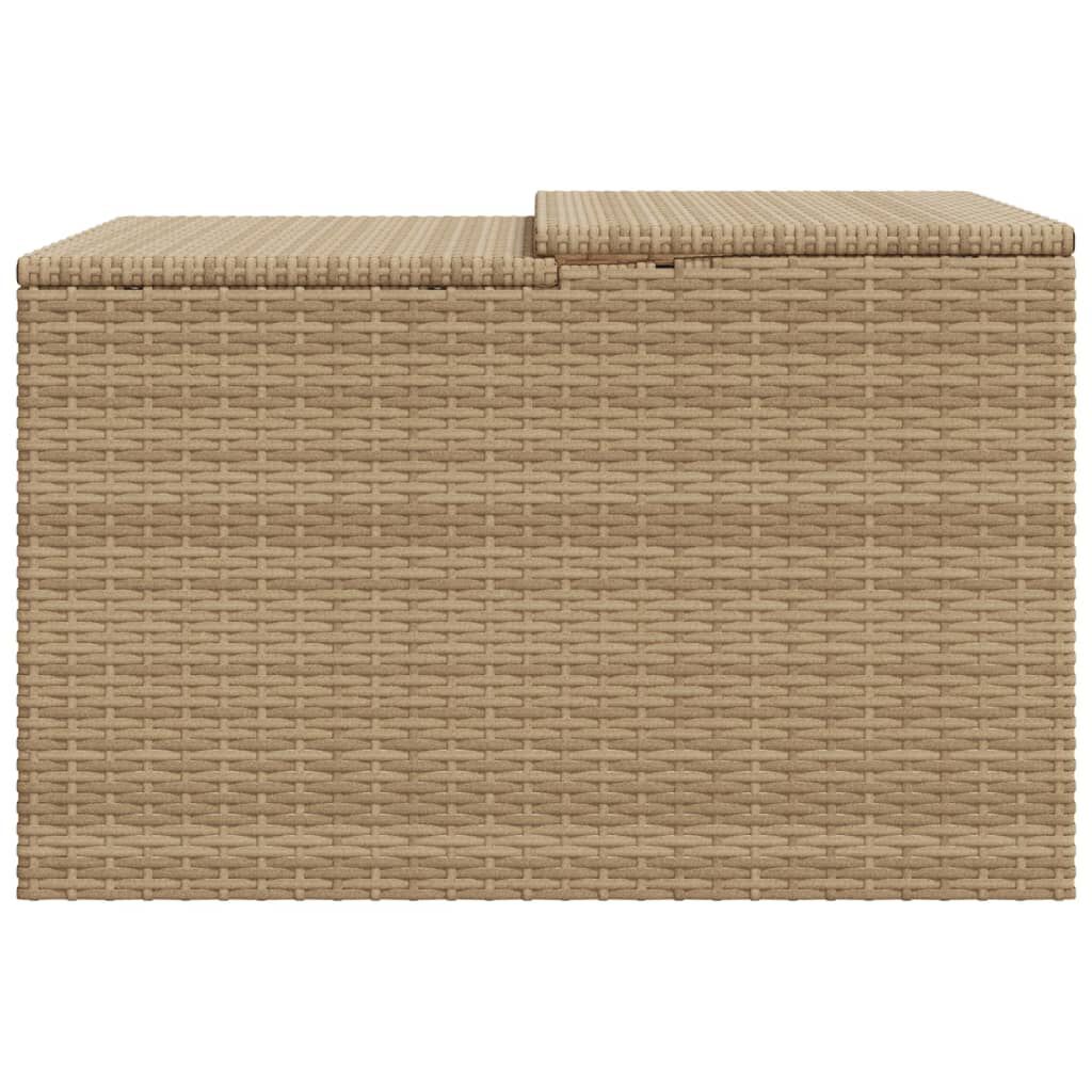 vidaXL Robot Mower Garage Beige 86x90x52/57 cm Poly Rattan