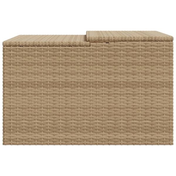 vidaXL Robot Mower Garage Beige 86x90x52/57 cm Poly Rattan
