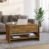 vidaXL Coffee Table Smoked Oak 80x50x40 cm Engineered Wood
