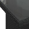 vidaXL 9 Piece Garden Sofa Set with Cushions Black Poly Rattan