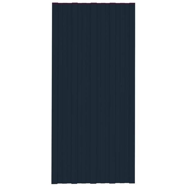 vidaXL Roof Panels 12 pcs Galvanised Steel Anthracite 100x45 cm