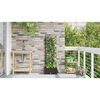 vidaXL Garden Planter with Trellis 2 pcs Black 80 x 40 x 125.5 cm PP