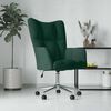 vidaXL Relaxing Chair Dark Green Velvet