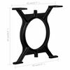 vidaXL Coffee Table Legs 2 pcs O-Frame Cast Iron