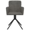 vidaXL Swivel Dining Chairs 2 pcs Dark Grey Velvet
