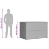 vidaXL Garden Storage Box Grey 150x100x100 cm Poly Rattan