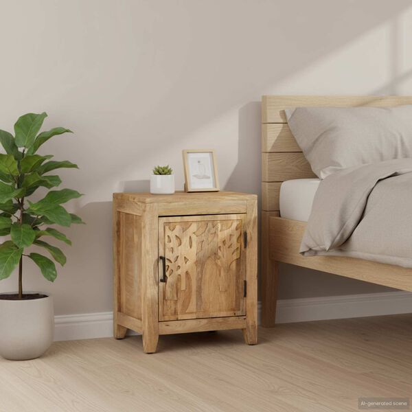 vidaXL Bedside Cabinet 40x30x50 cm Solid Mango Wood