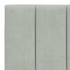 vidaXL Headboard Cushion "Hanko" Light Grey 100 cm Velvet