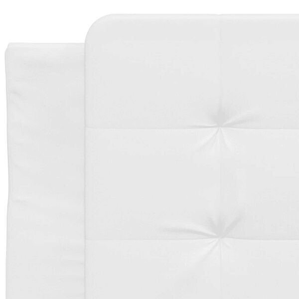 vidaXL Bed Frame with LED without Mattress "Zadar" White 100x203 cm