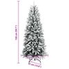 vidaXL Artificial Christmas Tree 150 LEDs and Flocked Snow 150 cm
