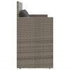 vidaXL Garden Bench with Cushions Grey Poly Rattan