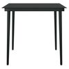 vidaXL 3 Piece Garden Dining Set with Cushions Black Poly Rattan Glass