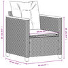 vidaXL Garden Chair with Cushions Grey Poly Rattan