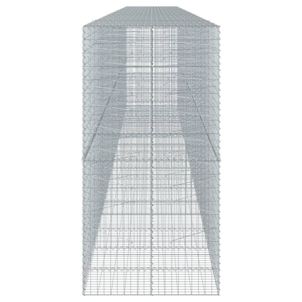 vidaXL Gabion Basket with Cover 900x100x200 cm Galvanised Iron