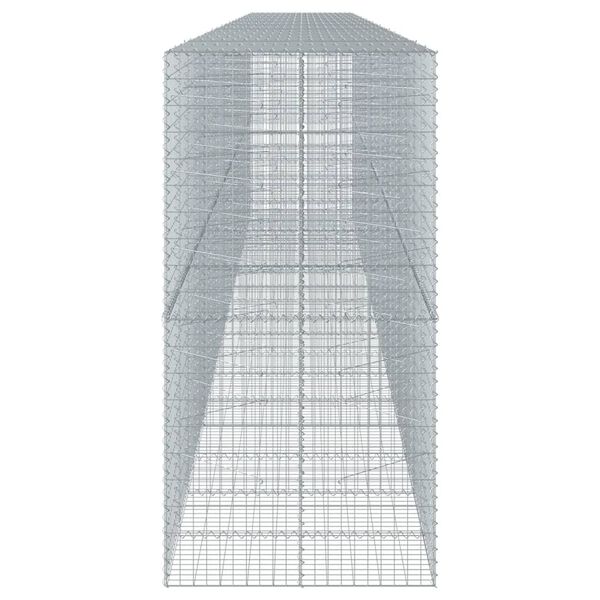vidaXL Gabion Basket with Cover 900x100x200 cm Galvanised Iron
