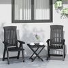 vidaXL Garden Reclining Chairs 2 pcs Anthracite PP