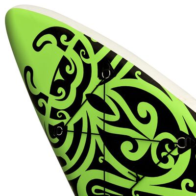 vidaXL Inflatable Stand Up Paddleboard Set 305x76x15 cm Green